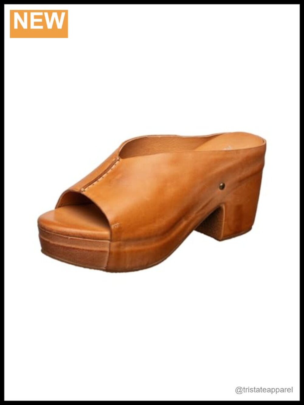 Antelope Platform Clog Mule Sandals Open Toe Block Heel Slip On Leather